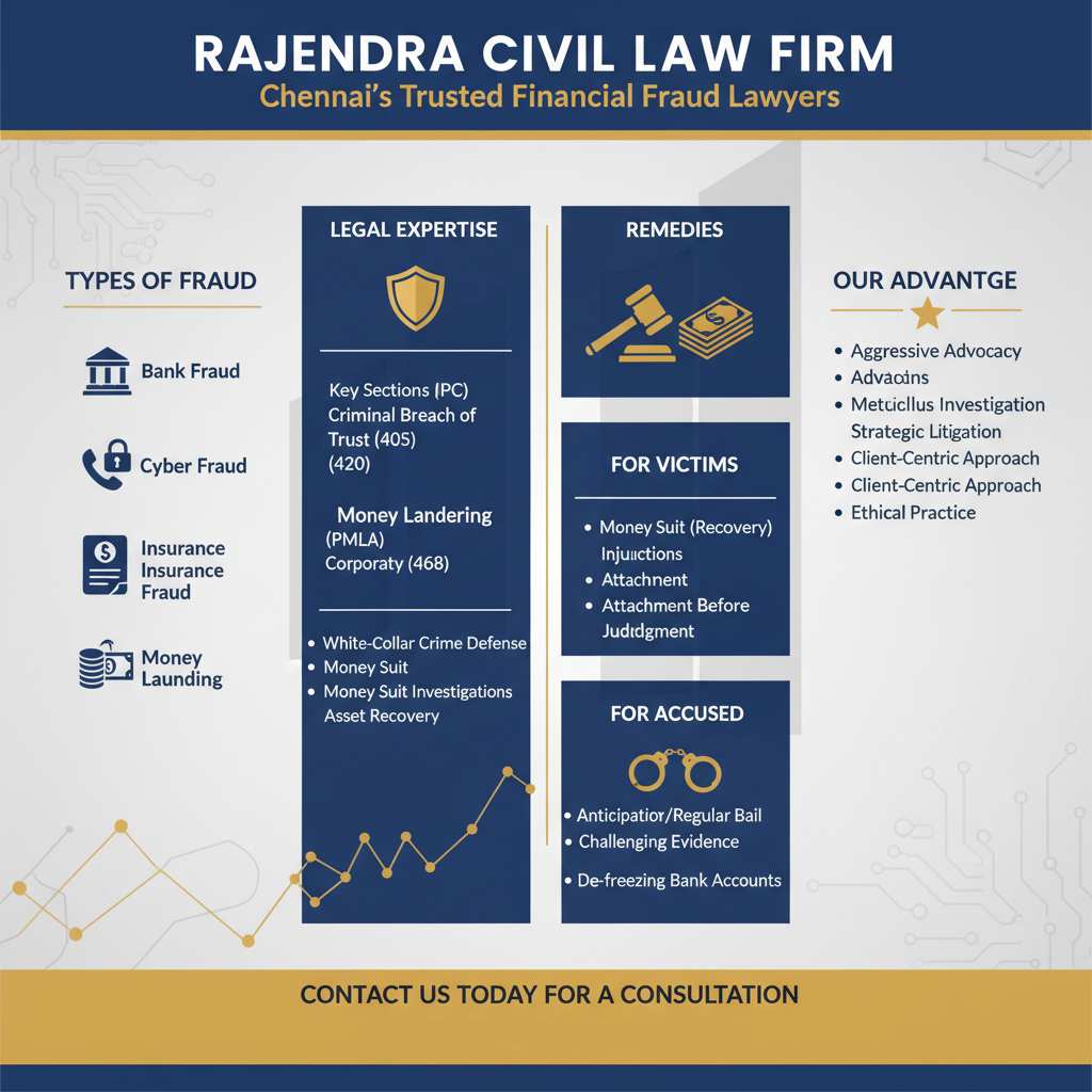 Top-Rated Advocates for Financial Fraud Cases in Chennai 🇮🇳💰 - Infogaphic Image